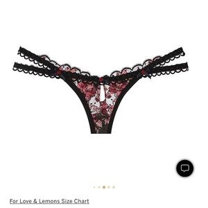 For Love and Lemons floral thong panty